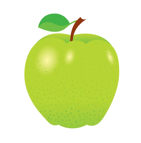 Frisse heldere groene appel — Stockvector