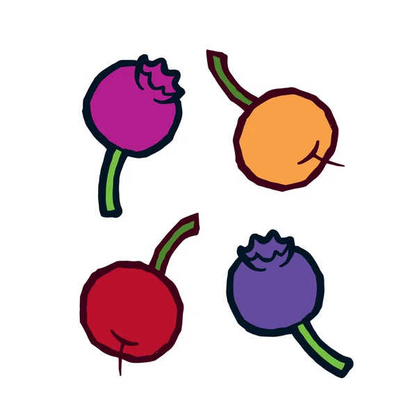 Осінній різнокольорові ягоди — стоковий вектор