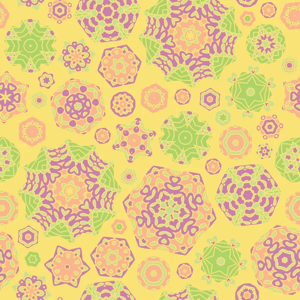 Nahtloses Muster bunter Fantasie-Blumen — Stockvektor