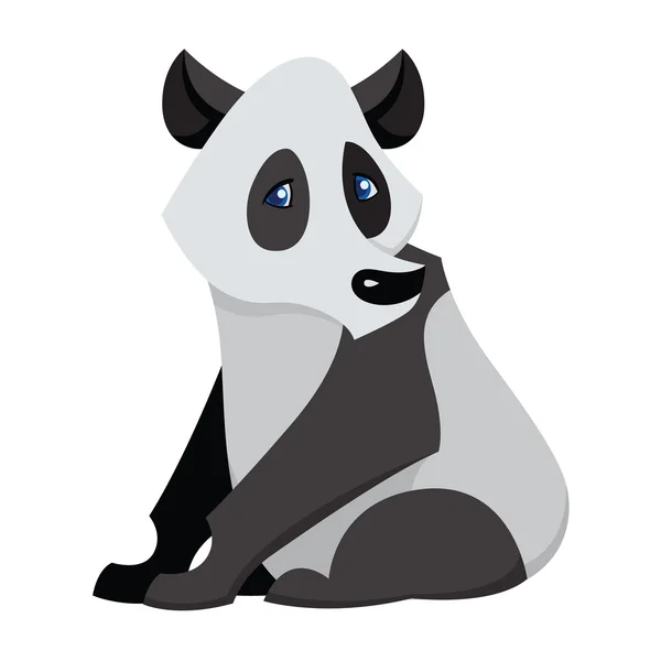 Panda cartoon siedzący — Wektor stockowy