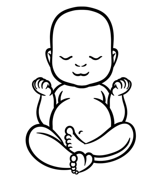 Yeni doğan küçük bebek — Stok Vektör