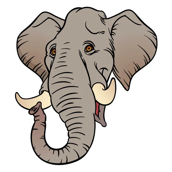 Cartoon elephant head — Stock Vector