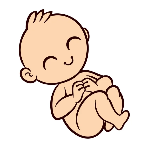 Recién nacido pequeño bebé dormido — Vector de stock