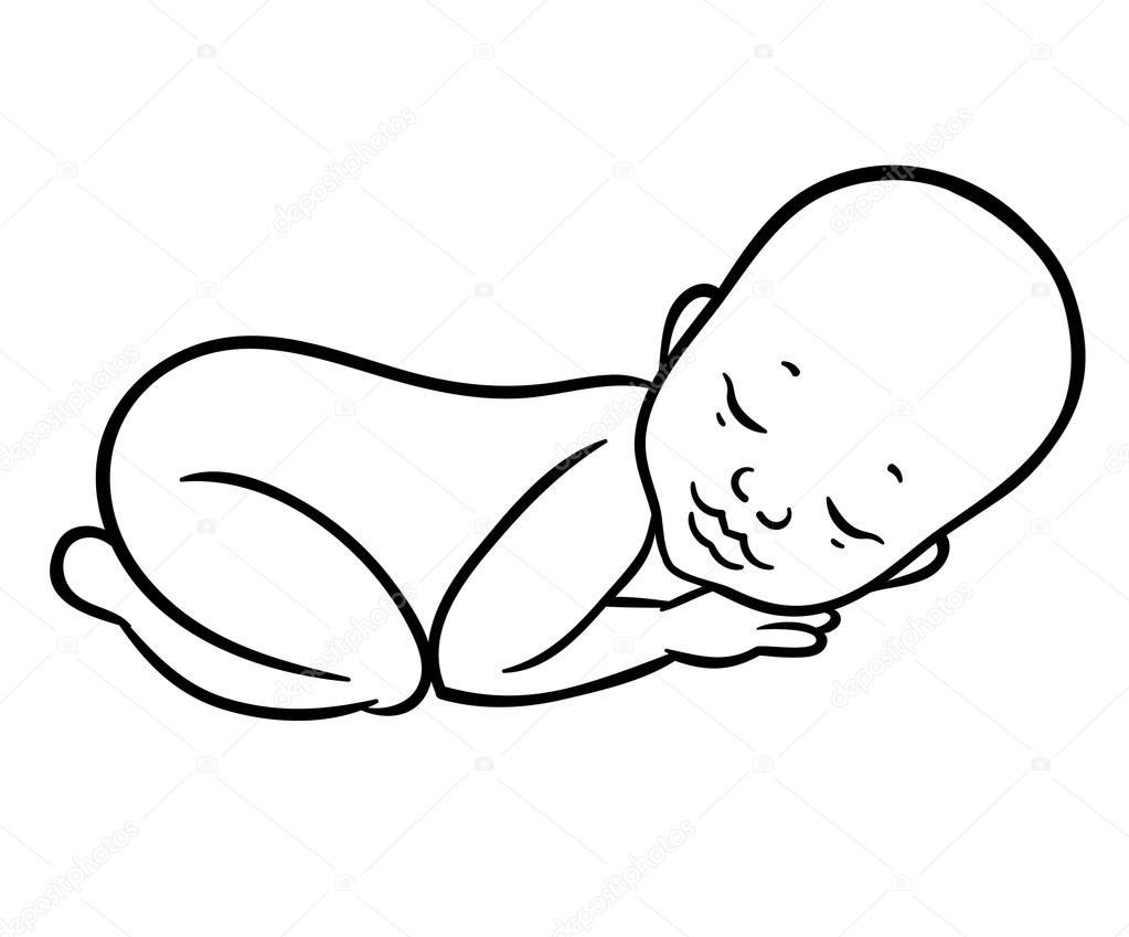 Download newborn little sleeping baby — Stock Vector © AnnaSuchkova ...