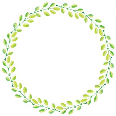 Yuvarlak suluboya el çizim çerçeve