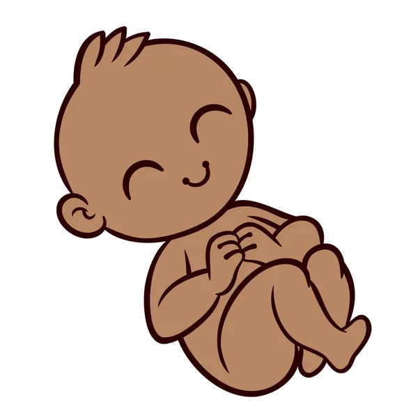 Recién nacido pequeño bebé dormido — Vector de stock