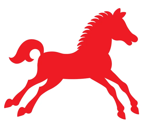 Silhouette de cheval galopant — Image vectorielle