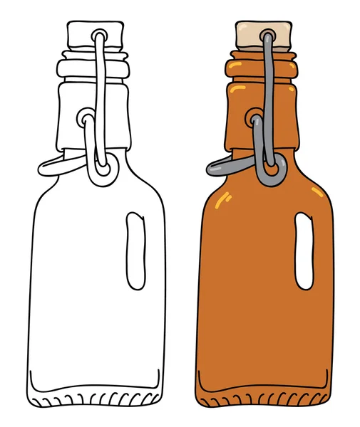 Doodle beer bottles — Stock Vector