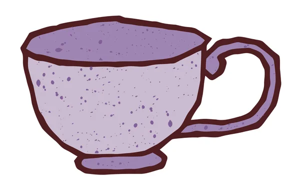 Taza de té púrpura — Vector de stock