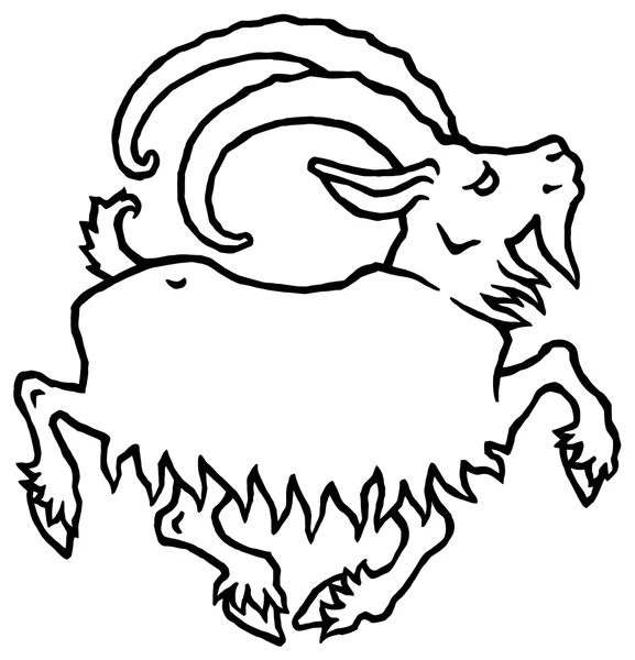 Стилизованная декоративная коза — стоковый вектор