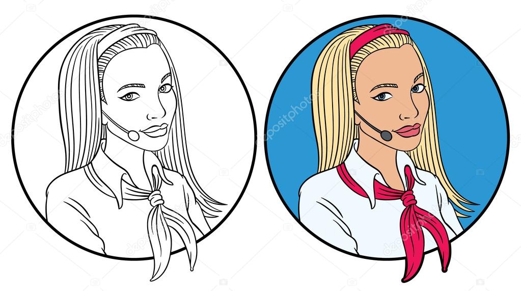 Female telephone operators Stock Vector Image by ©AnnaSuchkova 78050120