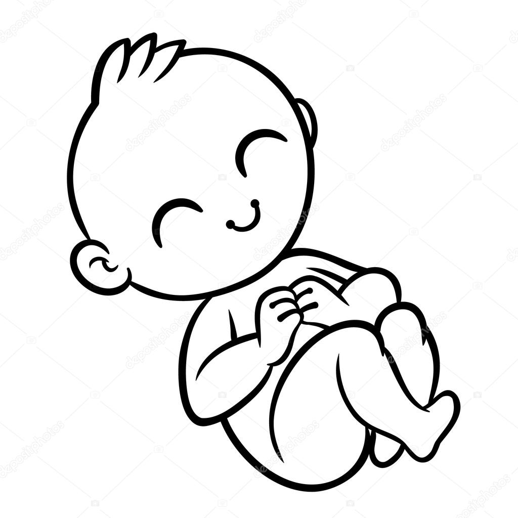 Baby Outline SVG