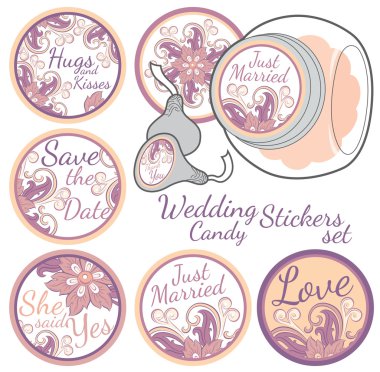 Şeker etiketi etiketleri seti