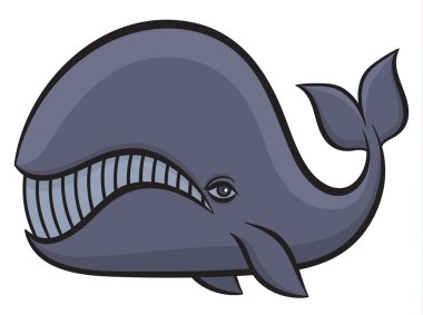 hand drawn whale clipart