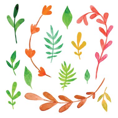 Çiçekler içinde suluboya boyalı