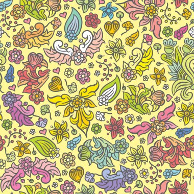 zentangle çiçek ve yaprakları