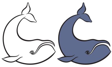 Elle çizilmiş balinalar