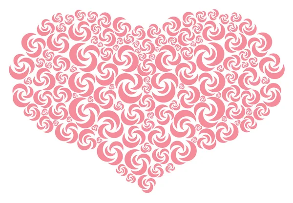 Coeur rose de roses — Image vectorielle