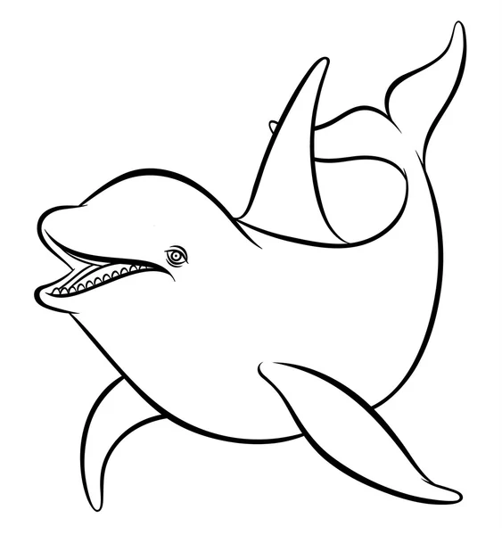 线艺术海豚 — 图库矢量图片
