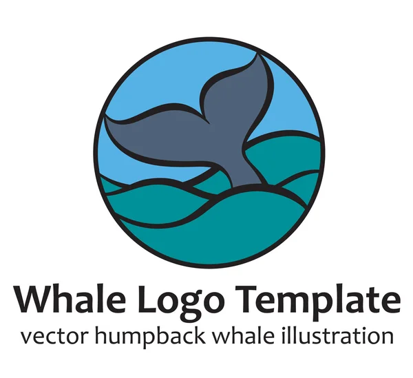 Whale saga illustration — Stock vektor