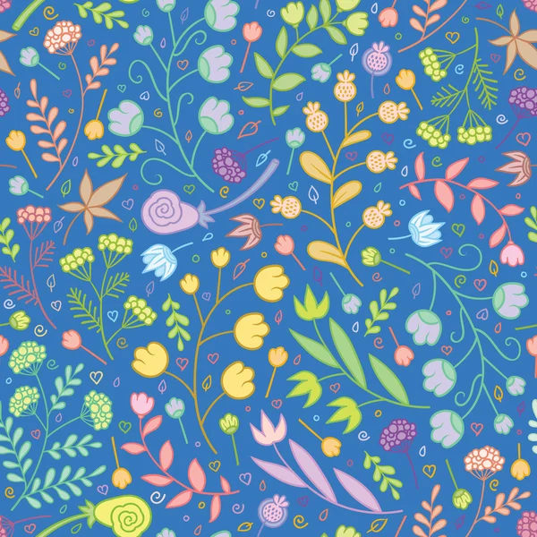 Coloridas flores de verano — Vector de stock