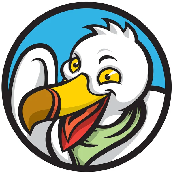 Mascota feliz gaviota — Vector de stock