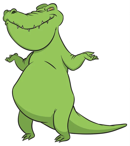 Funny crocodile cartoon — Stock Vector