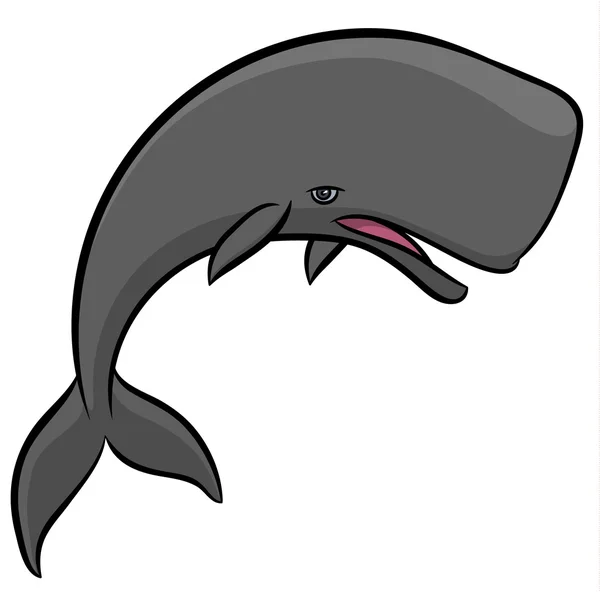 Dessin animé Sperme baleine — Image vectorielle