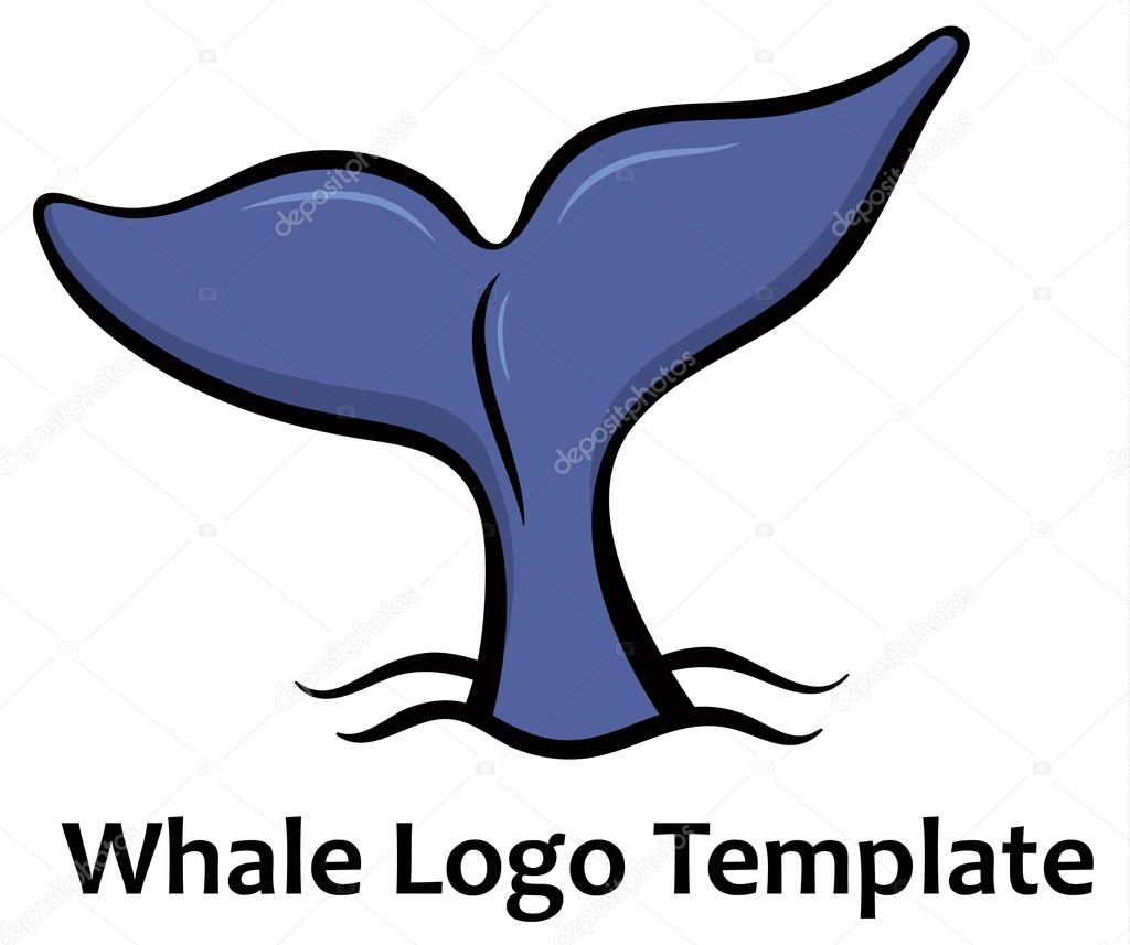Whale tale - vector illustration for logo or sighn