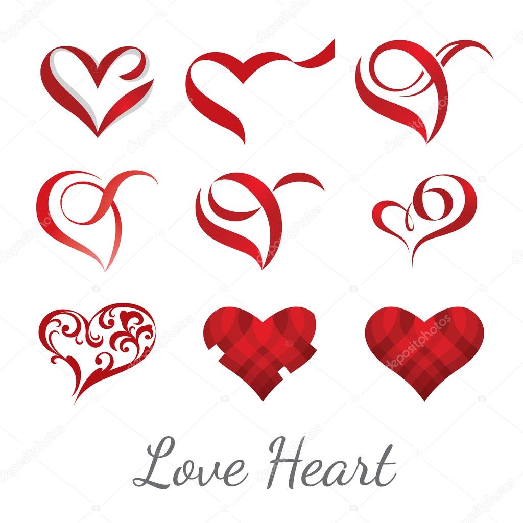 red hearts icons