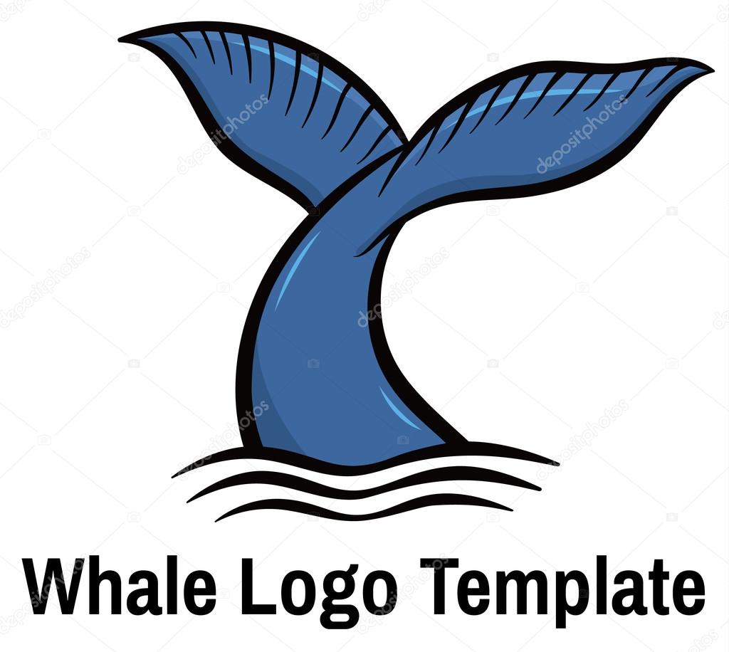 Whale tale - vector illustration for logo or sighn