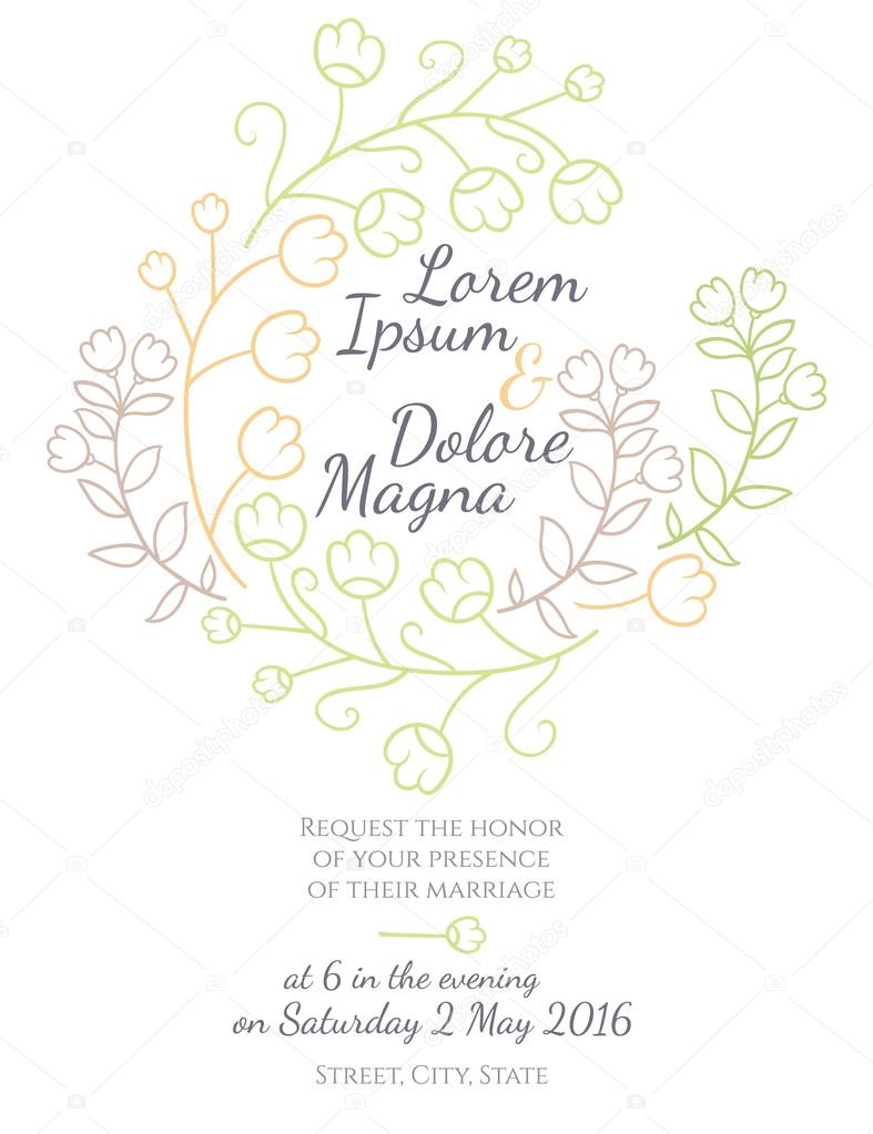 Invitation wedding card