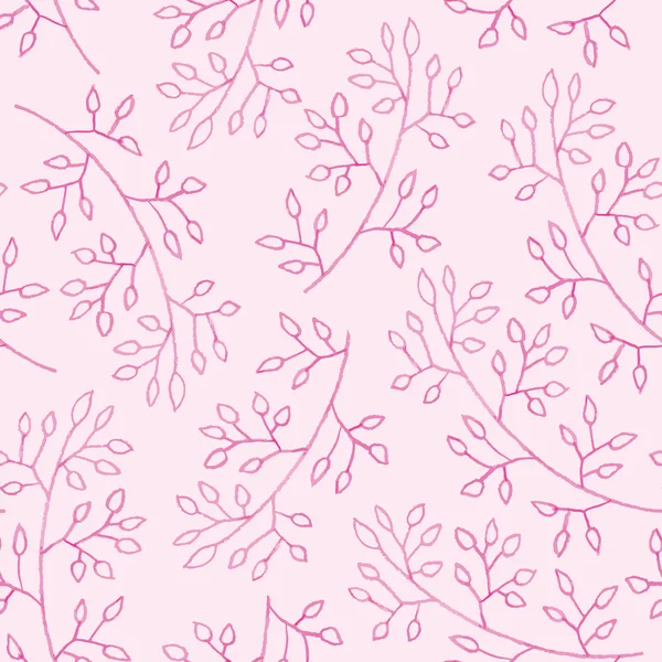 Gentle seamless pattern of pink leaves — Stock Vector