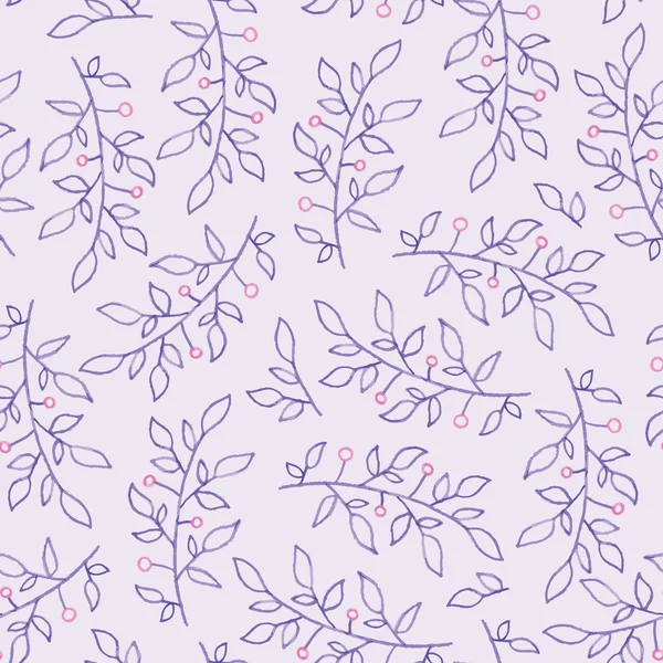 Gentle seamless pattern of purple leaves — Stock Vector