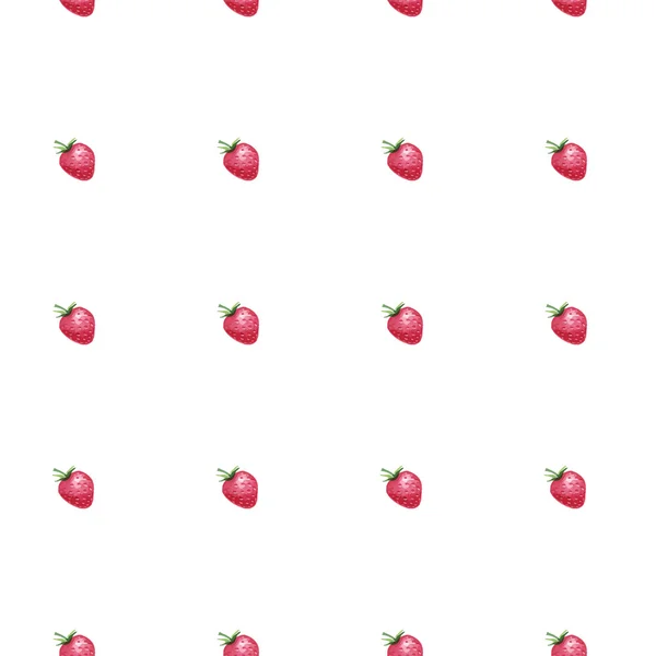 Nahtloses Muster roter Erdbeeren — Stockvektor