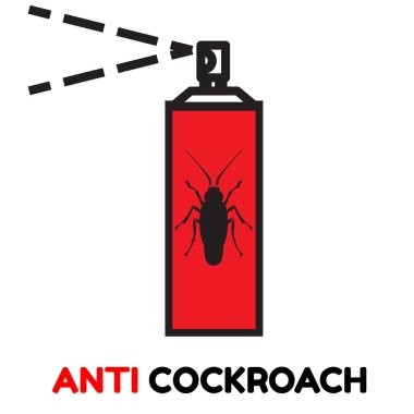 packaging of insecticide with image cockroach clipart