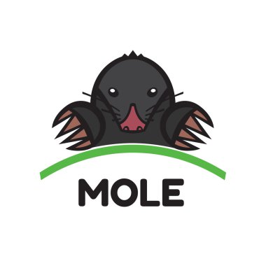 Köstebek zararlı hayvan illüstrasyon