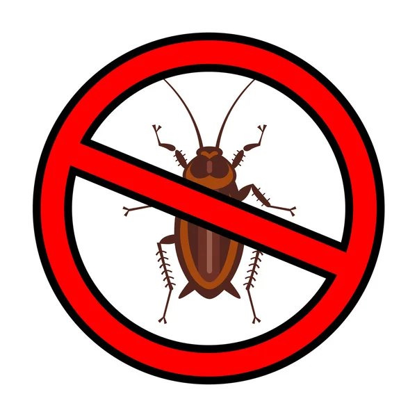 Cucaracha en emblema de estilo puro — Vector de stock