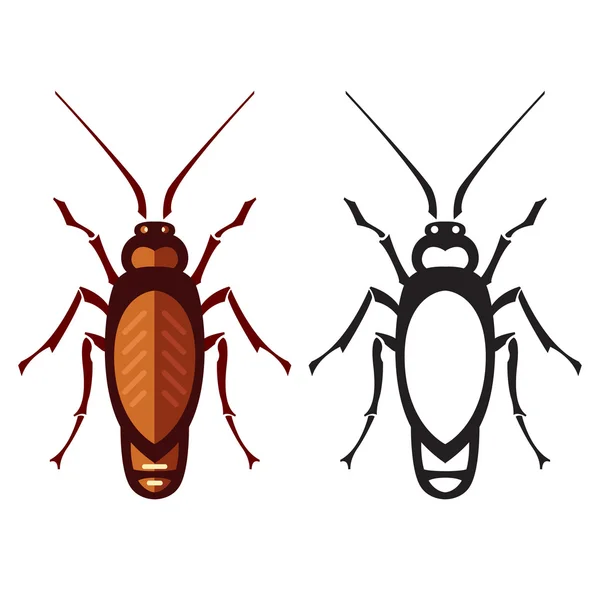 Cockroach in pure style — Stock Vector