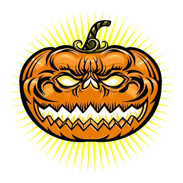 Halloween dettagliata zucca — Vettoriale Stock