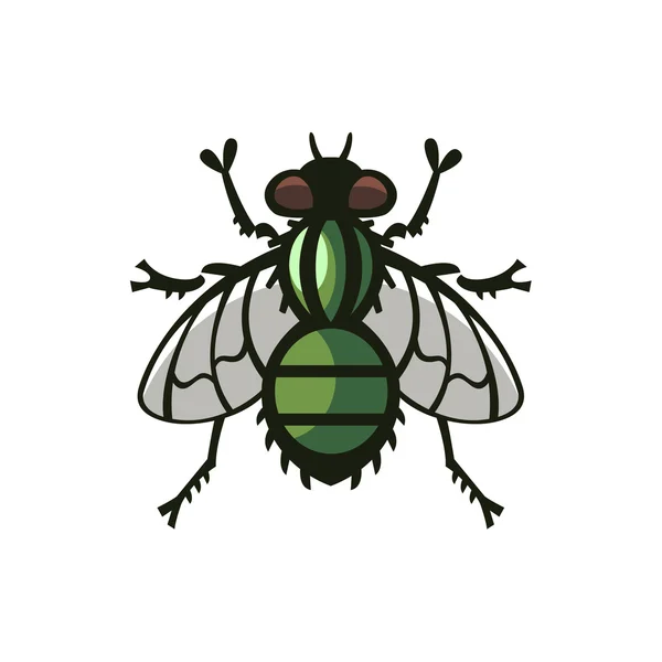Fly parasite illustration — Stock Vector