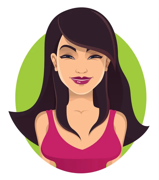 Cute girl smiling — Stock Vector