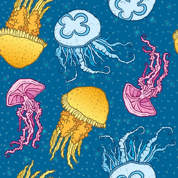 Jellyfish seamless background Royalty Free Stock Illustrations