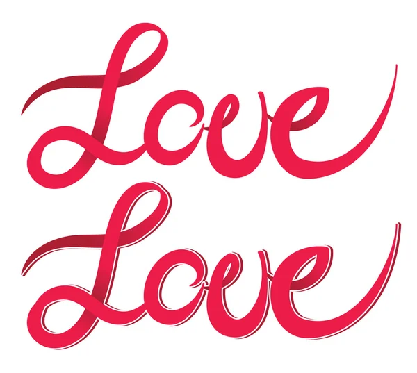 Typografie láska nápisy — Stockový vektor