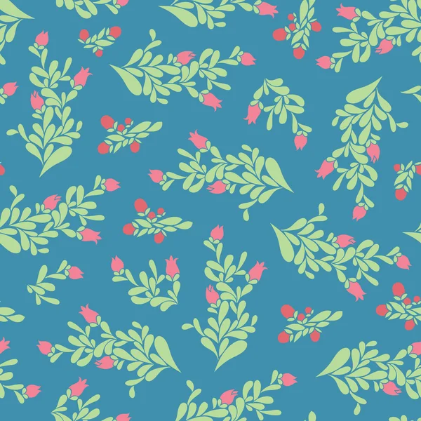 Fondo de patrón floral sin costuras — Vector de stock