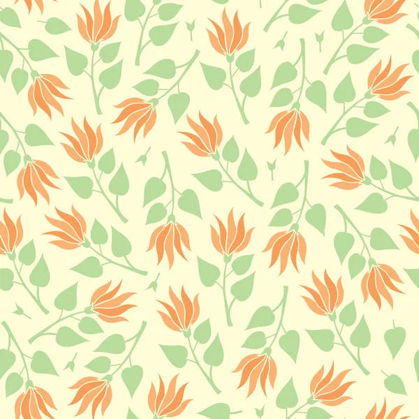 Naadloze Floral Pattern achtergrond — Stockvector