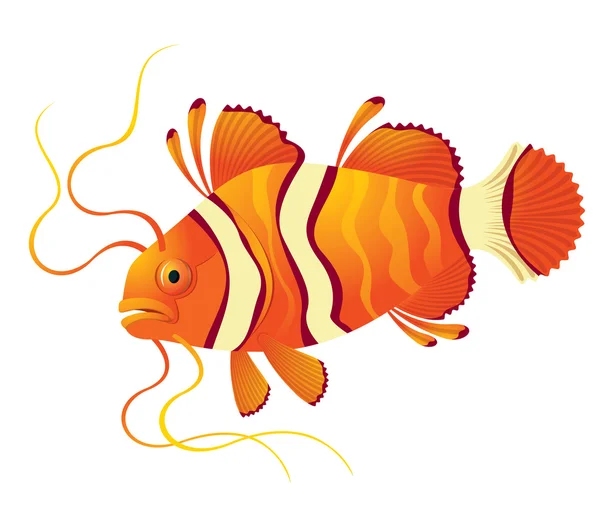 Tropical fantasy colorful fish — Stock Vector