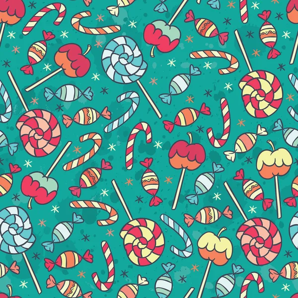 Seamless pattern with sweets — Stock Vector