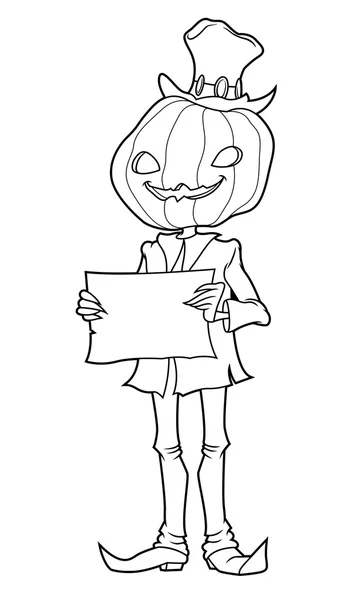 Halloween pumpkin man — Stock Vector