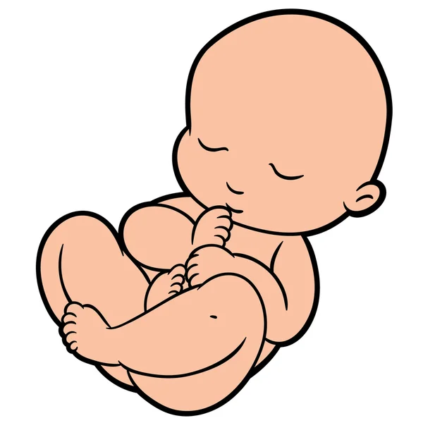 Pasgeboren kleine baby — Stockvector
